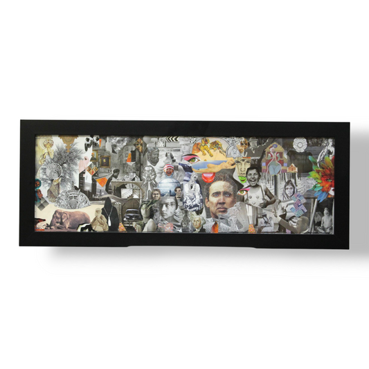 “The Cage of Man”- An abstract framed collage by Tal McAbian