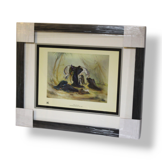 The Evening of Ashura (Asr-e Ashura) by Ostad Mahmoud Farshchian – Framed Persian Art Print (1976)