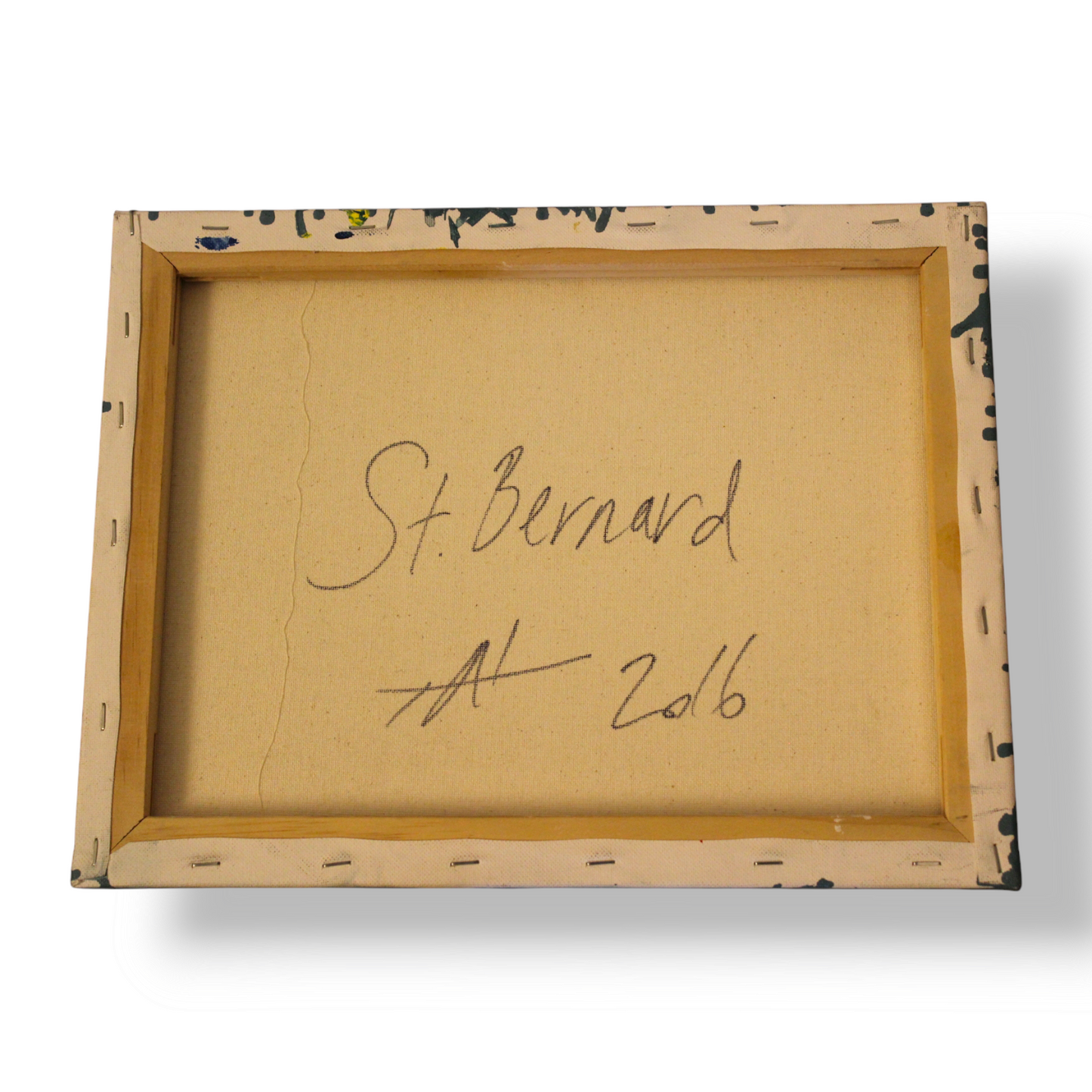 St. Bernard: Enamel on Canvas by Tal McAbian