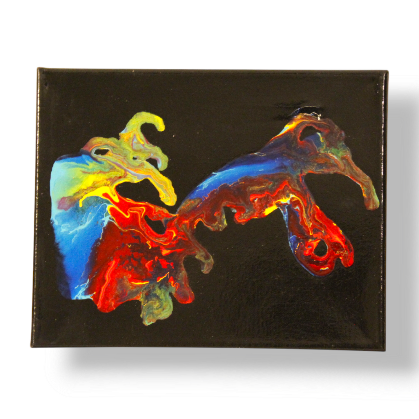 The Chase: Enamel on Canvas by Tal McAbian