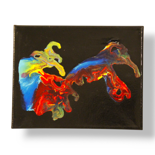The Chase: Enamel on Canvas by Tal McAbian