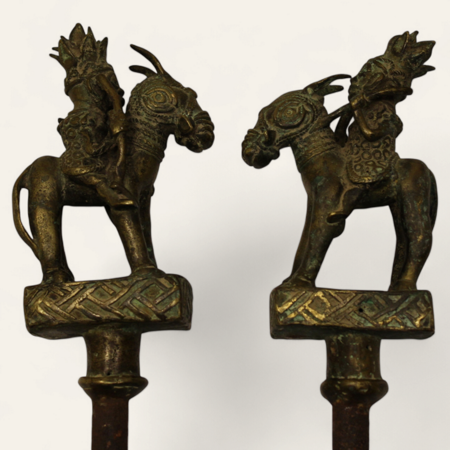 Bronze ife staff of the Oba people in Benin
