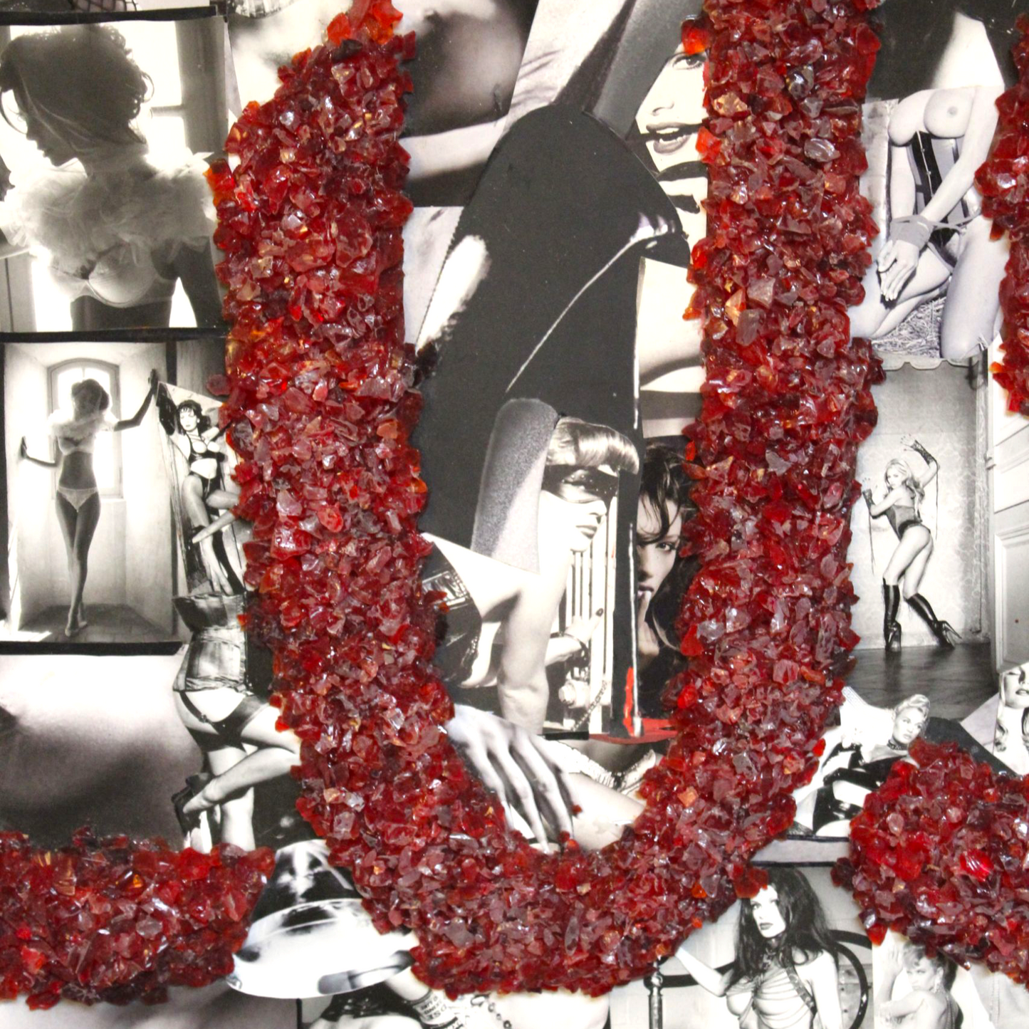 "Lust” framed collage