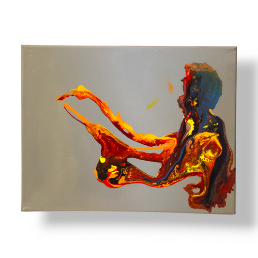 Hendrix: Enamel on Canvas by Tal McAbian
