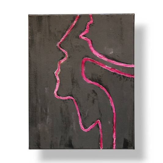 What's on a man's mind: Enamel on Canvas by Tal McAbian