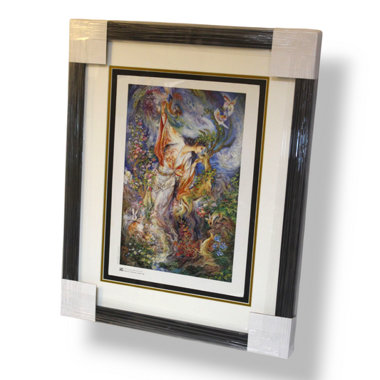 Growth (Roshd) by Ostad Mahmoud Farshchian – Framed Persian Art Print (1992)