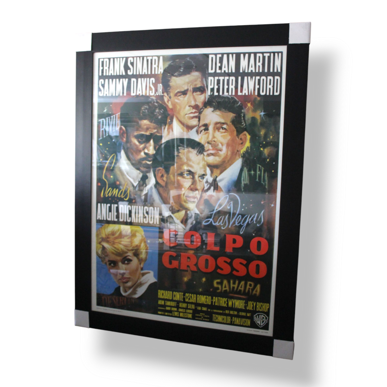 Vintage Italian Movie Poster – “Colpo Grosso”, 1960 (the original "Ocean's 11"); Framed Film Poster