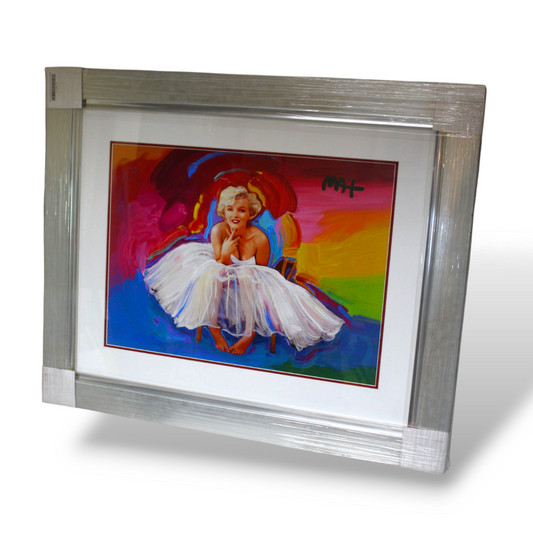Peter Max "Marilyn Monroe (in white dress)" framed print