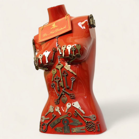 Red Room - A glossy brilliant red demi- mannequin